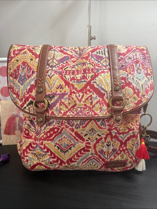 Sakroots Handbags - Sakroots Artistic Circle Convertible Flap Backpack
